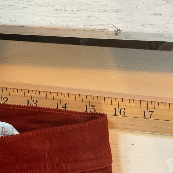 Kensie Jeans Corduroy High Rise Wide Leg Rust Red Brown Kaya Size 29 NWT - Picture 9 of 11